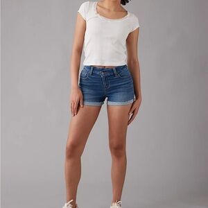 AMERICAN EAGLE highest rise crossover mom shorts